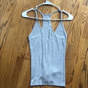 Ribbed racer back tank